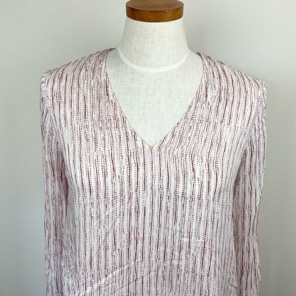 Anthropologie Cloth & Stone Tiered Sheer Top - Picture 3 of 6